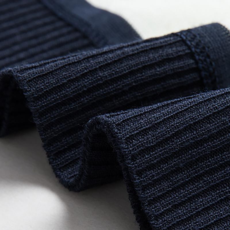 Męska koszulka z długim rękawem, dzianina, swobodny wzór w paski, swetry