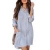 2022 European & American Women's Spring/Summer Long-Sleeve Striped Casual Shirt