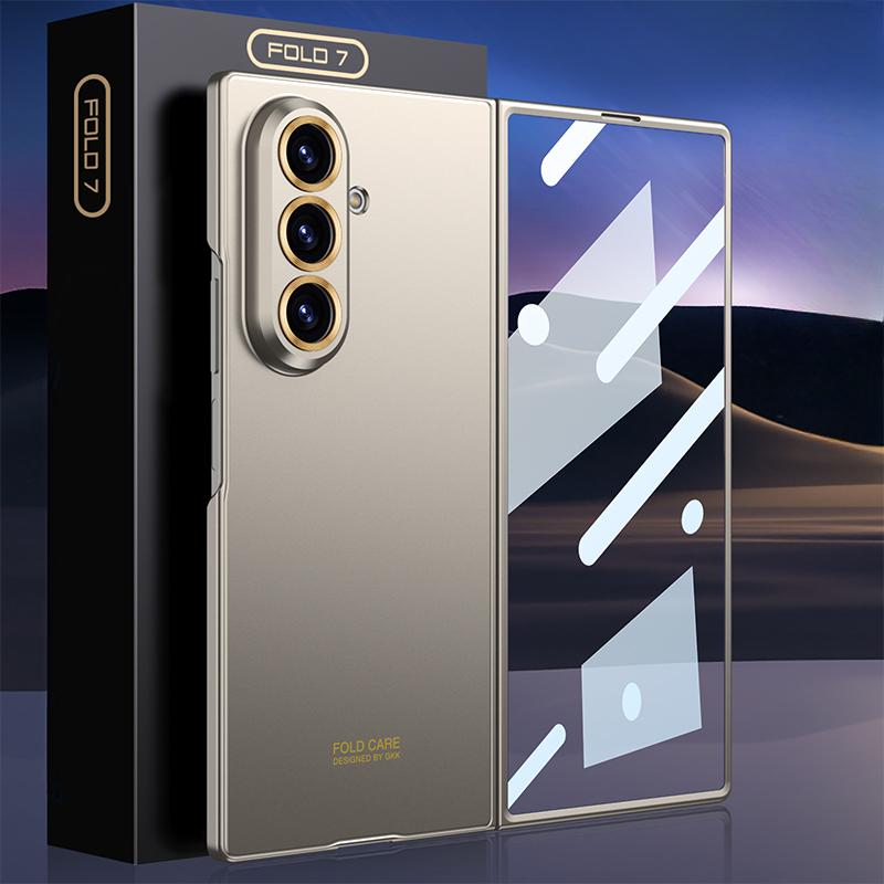 0.6mm Ultra Thin Slim Matte PC hard Phone Case for Samsung Galaxy Z Fold 7 Z Fold7 Built-in Screen Protector Shockproof Cover