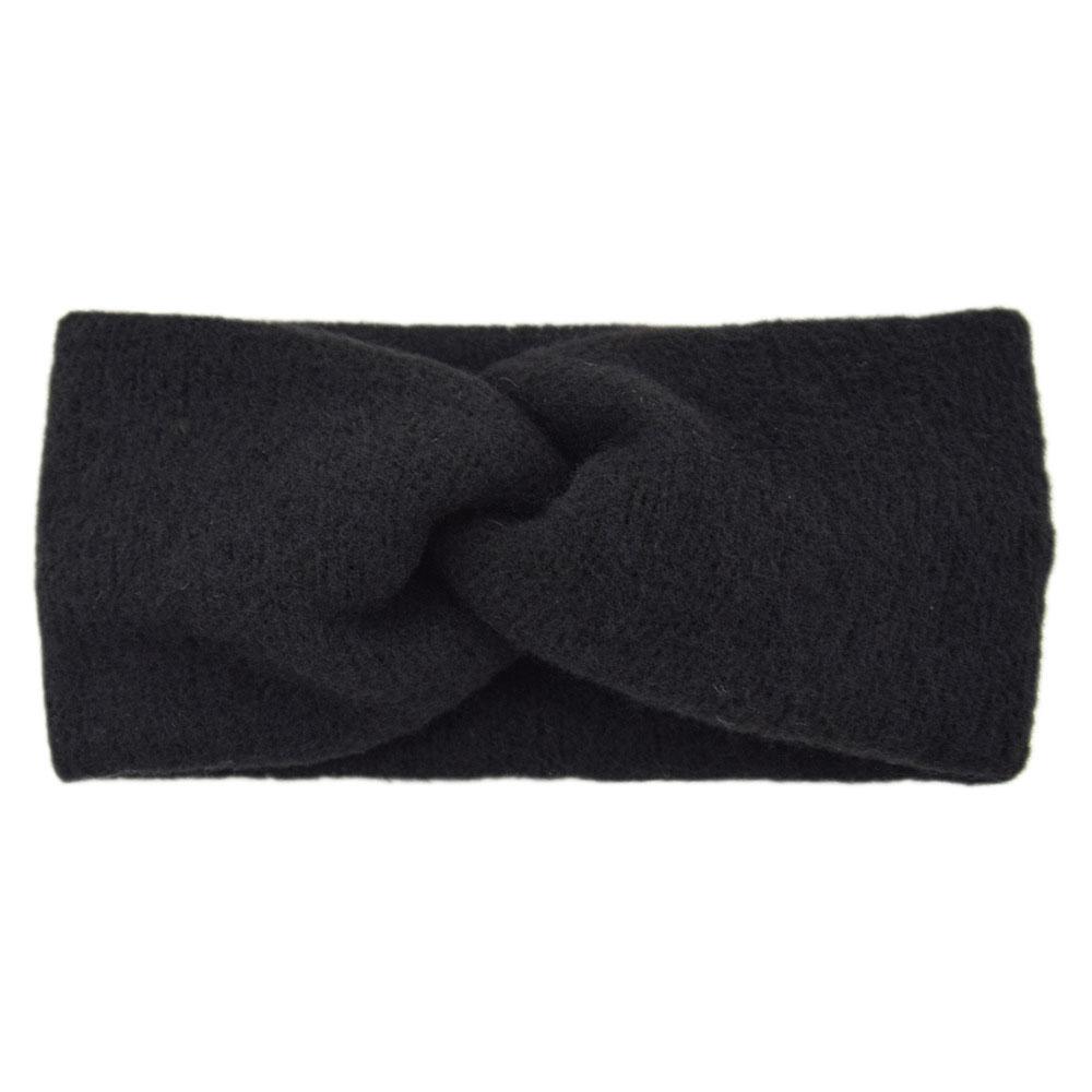 New Women Girls Solid Color Hair Bands Knitted Wool Headbands Vintage Cross Turban Bandage Ear Warmer Hairbands Hair Accessories