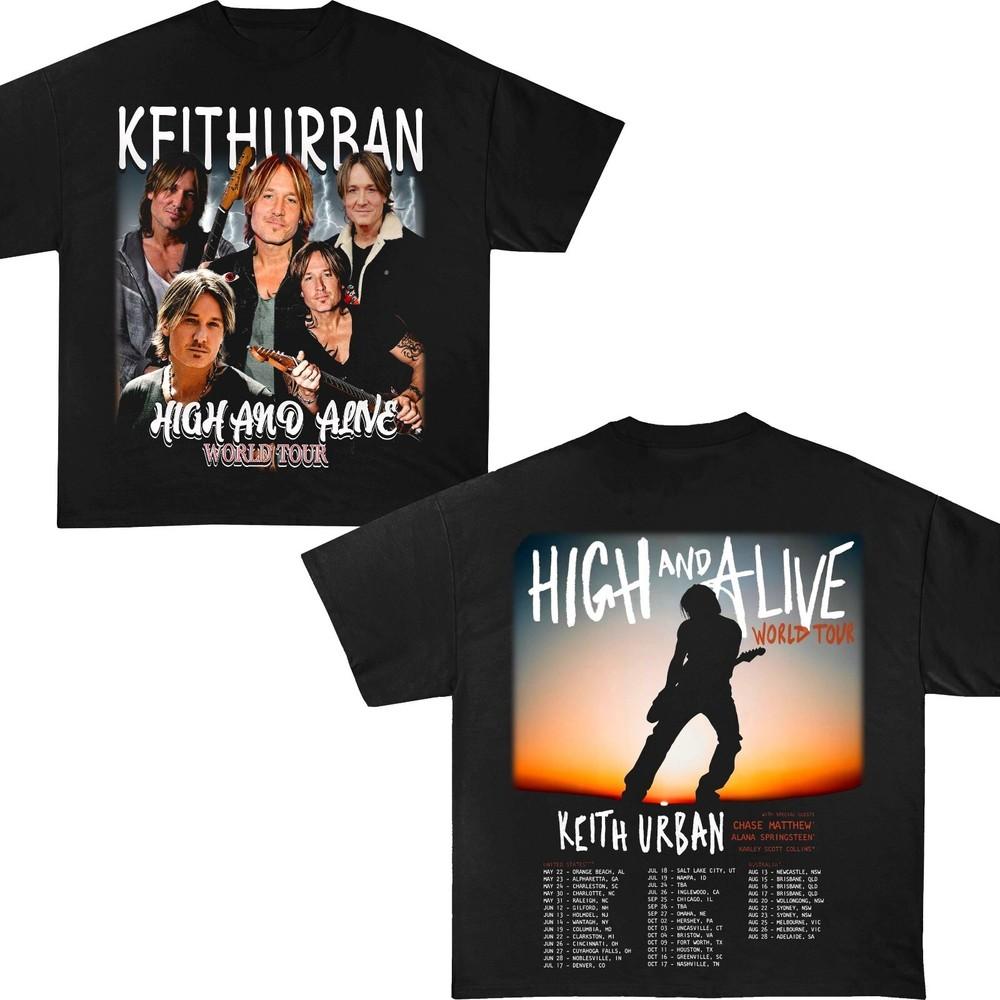 

Keith Urban High And Alive Tour 2025 Shirt, Gift for Fan Pop and Rock Music. S