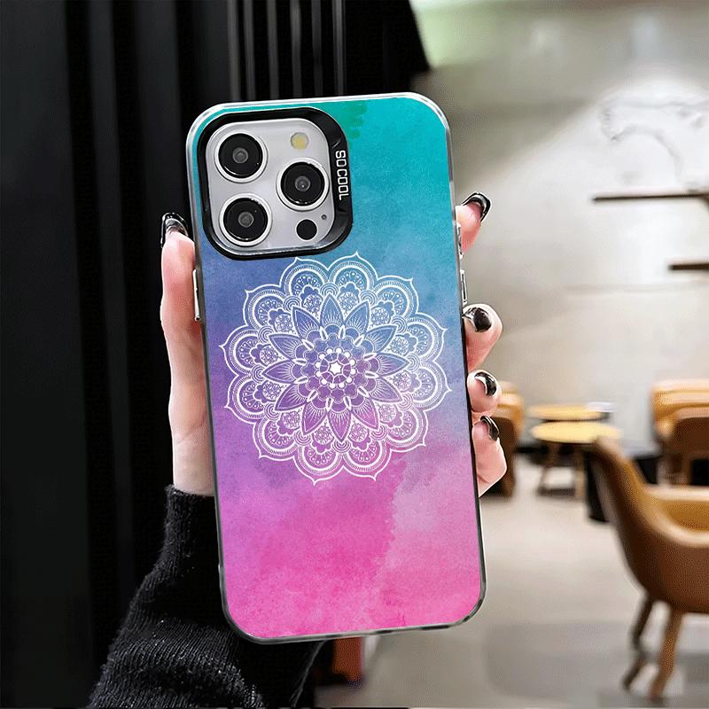 Mandala Style Pattern Shockproof Phone Case for iPhone 17 Air 16 16E 15 Pro Max 14 Plus 13 Mini 12 Back Cover Anti Fall Fundas