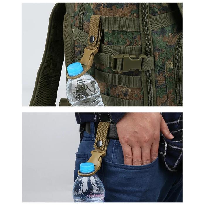 2pcs Waterbottle Buckle Hook Nylon Webbing Buckle Hook for Going Out Climb Backpack Hanger Camp Water Bottle Holder Clip Cup Holders 5