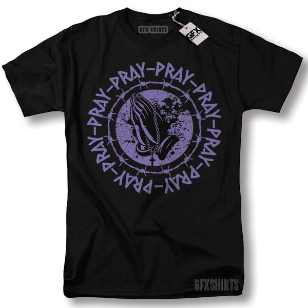 Молитва Вера Молитва Благословенный Христианский Католический Графический Футболка Унисекс Футболка M