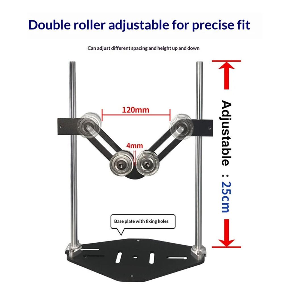 Supporto Reggiritenuta a V 100KG Portata Altezza Regolabile Doppio Supporto a Rulli per Tubo Tondo