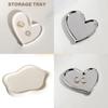 Decorative Stylish Ceramic Storage Tray In Heart Designs for Jewelry Display Top Sale