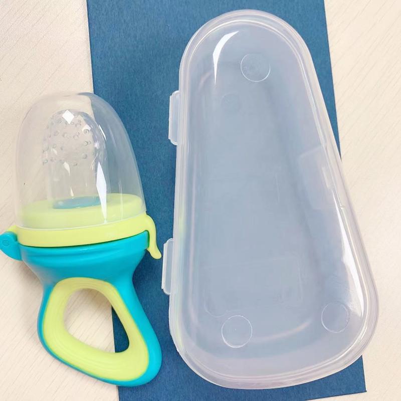 Baby Fruit & Veggie Teething Feeder - Pushable Teether Bag for Easy Self-Feeding