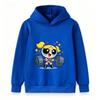 Kids Boys Girls Pullover Hoodie, Cute Bubbles Powerpuff Weight Lifting Cartoon Print Casual Soft Hooded Sweatshirt for Children Daily Wear