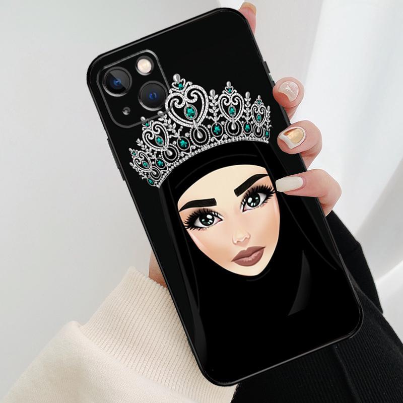 Muslim Islamic Girls Arabic Hijab Phone Case For iPhone 17 Pro Max 16 15 14 11 12 13 Pro Max mini 15 16 Plus 16e 17 Air Cover