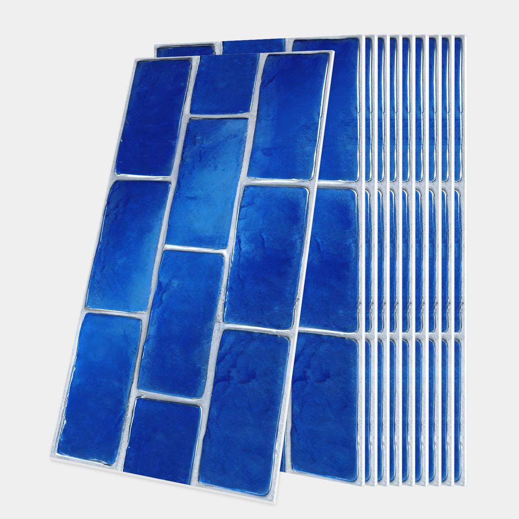 10/20/30Pcs 3D Mosaic Tile Stickers - Waterproof PVC Wall Decals - Thickened Self-Adhesive Brick Wallpaper for Kitchen & Bathroom - Multiple Designs
