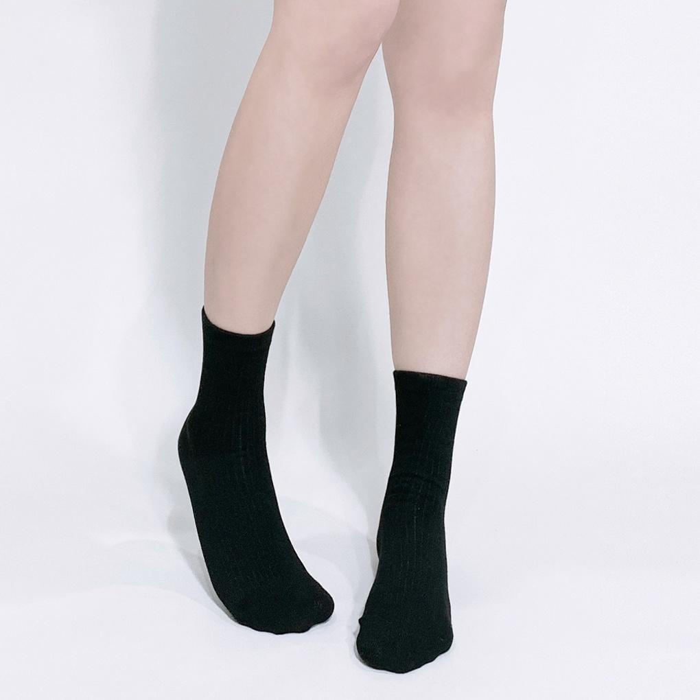 8 Pairs of Women's Premium Cotton Stretch Ribbed Mid-calf Socks