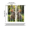 2 pcs, filtering curtains (excluding rods, non-movable, without batteries) Talking Rabbits for use in bedrooms and living rooms