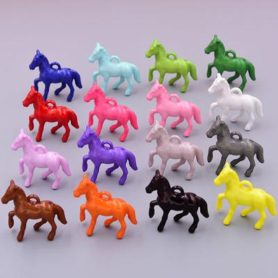 10 Pezzi Acrilico Uv Lucido Colorato Ciondoli Charms Cavallo 3D Per Creazione Gioielli Collana Orecchini Bracciale Forniture Accessori Fai Da Te