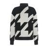 MARTINE GOLF Big Hound Tooth Check Knit_Black