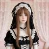 Black / White Lolita Headwear Gothic Style Lolita Girls Headband Lace Bow Hair Band  Cosplay