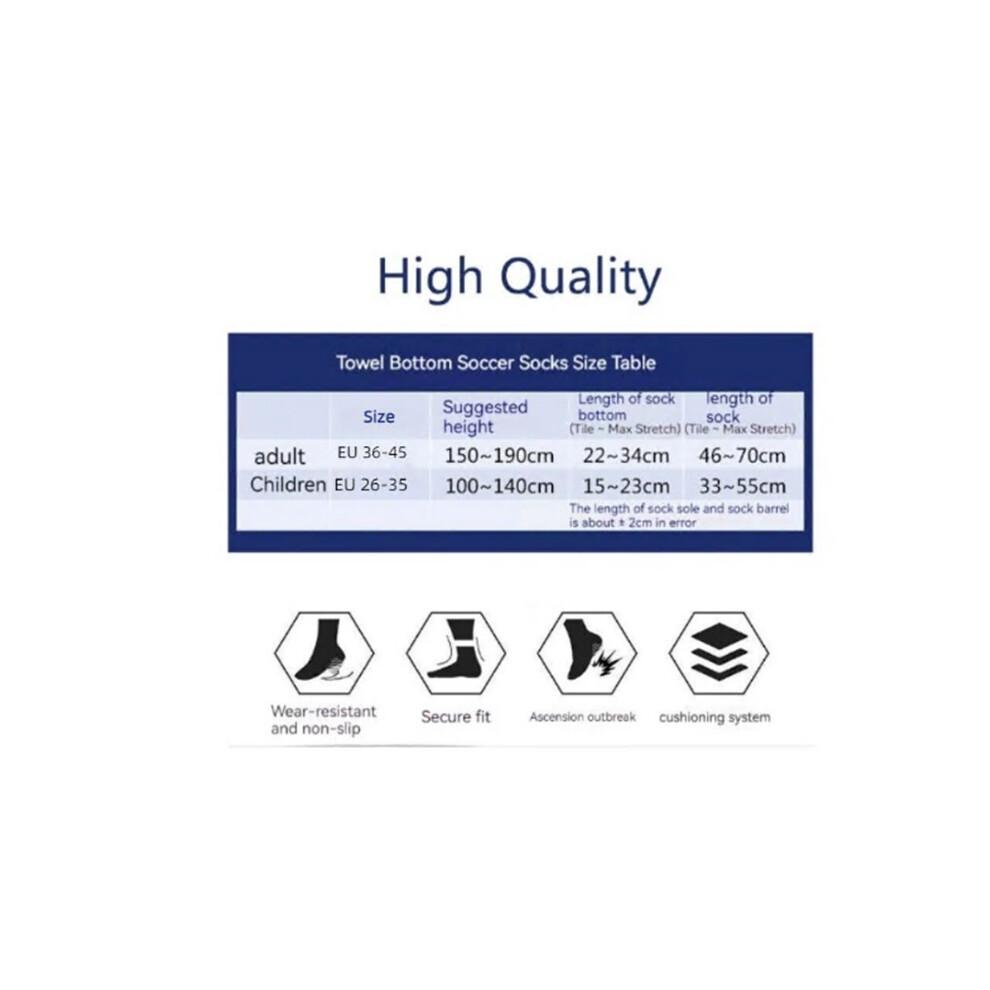 2026 World Cup Anti-Slip Football Socks: High-Knee and Long-Length Training Socks – Children’s and Adult Sizes