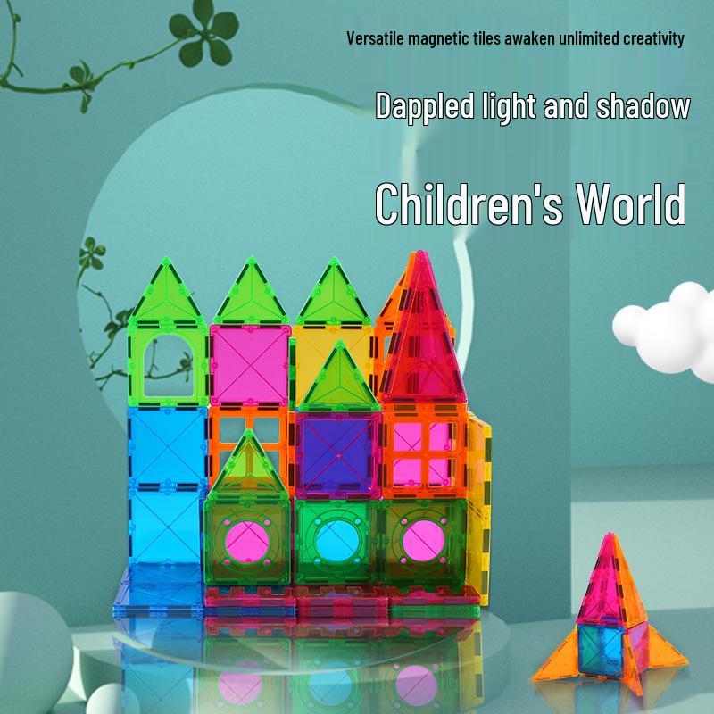 Magnetic Window Tiles: Colorful Building Blocks for Children