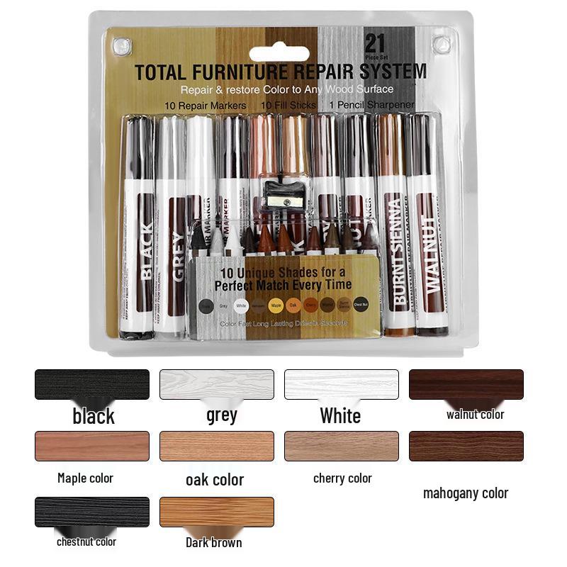 Wood Touch-Up Paint Pen for Repairing Scratches on Furniture, Doors, Windows, and Flooring