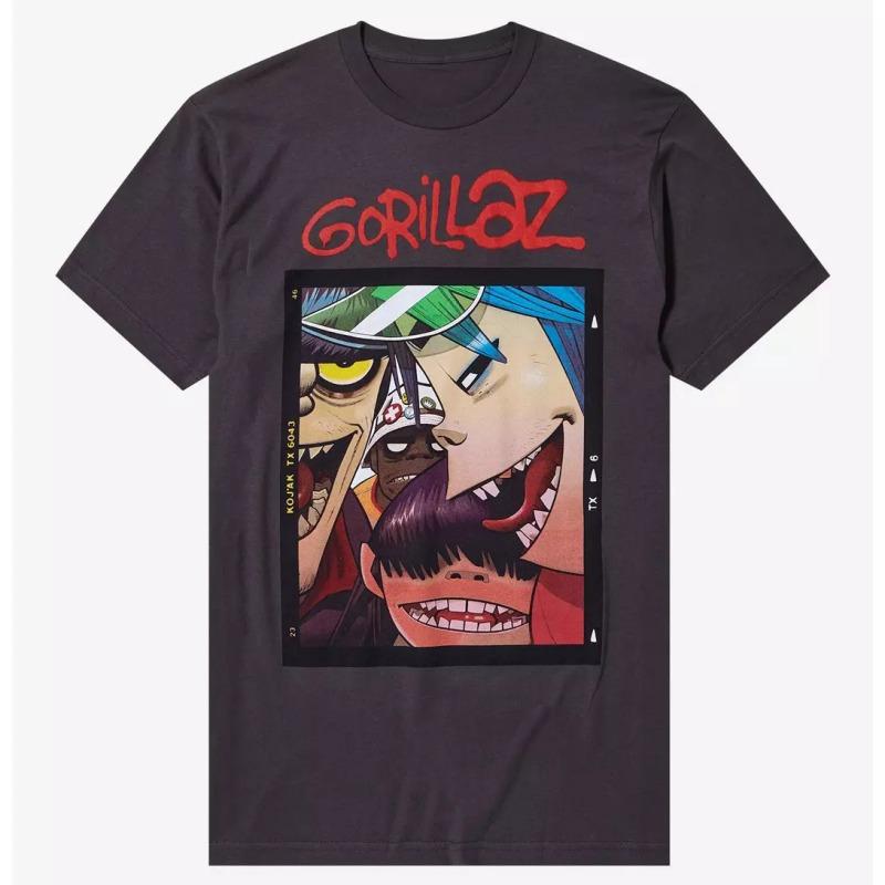 Summer (Virtual Band) Gorillaz Hip-Hop American Retro Polyester Casual Short-Sleeved Round-neck T-Shirt