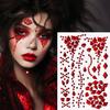 Halloween Face Rhinestone Stickers Scar Gem Stickers, Wound Body Art Cosplay Crystal Decals, Waterproof Self Adhesive Temporary Tattoo for Masquerade