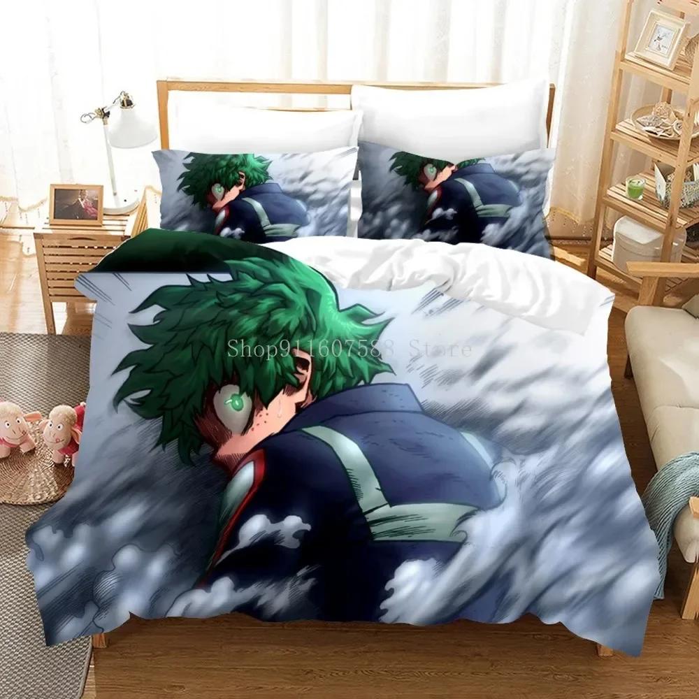 Japan Anime My Hero Academia Bequeme Bettdecke Bettbezug Kissenbezug Bettwäscheset Kinder Schlafzimmer Dekoration Heimtextil