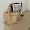 Litchi Pattern Soft PU Leather Tote Bag for Women Large Capacity Zippered Shoulder Shopper