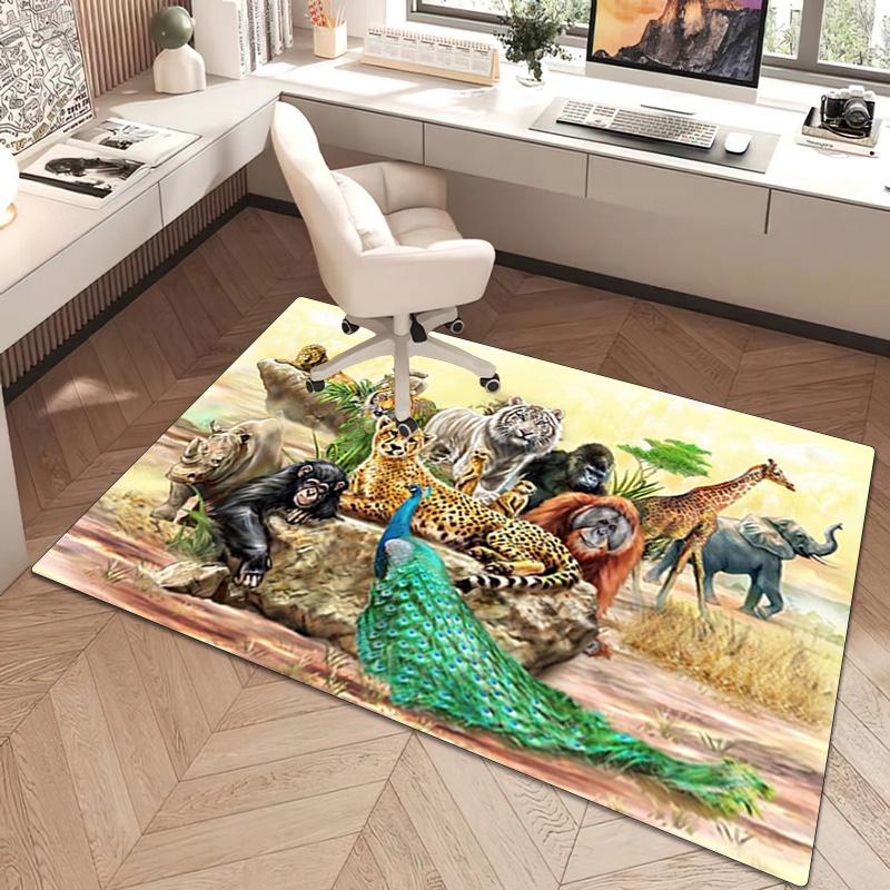 1Pc Animal World Print Rug - home decoration Carpet For Living Room Bedroom Flooring Computer Chair Area Rug