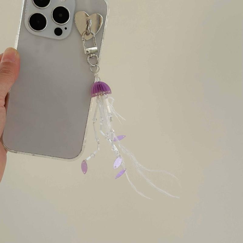 Unique Keychain Star Key Ornament Bag Pendant Delicate Jellyfish Decoration Aesthetic Bag Charm for Daily Party Use