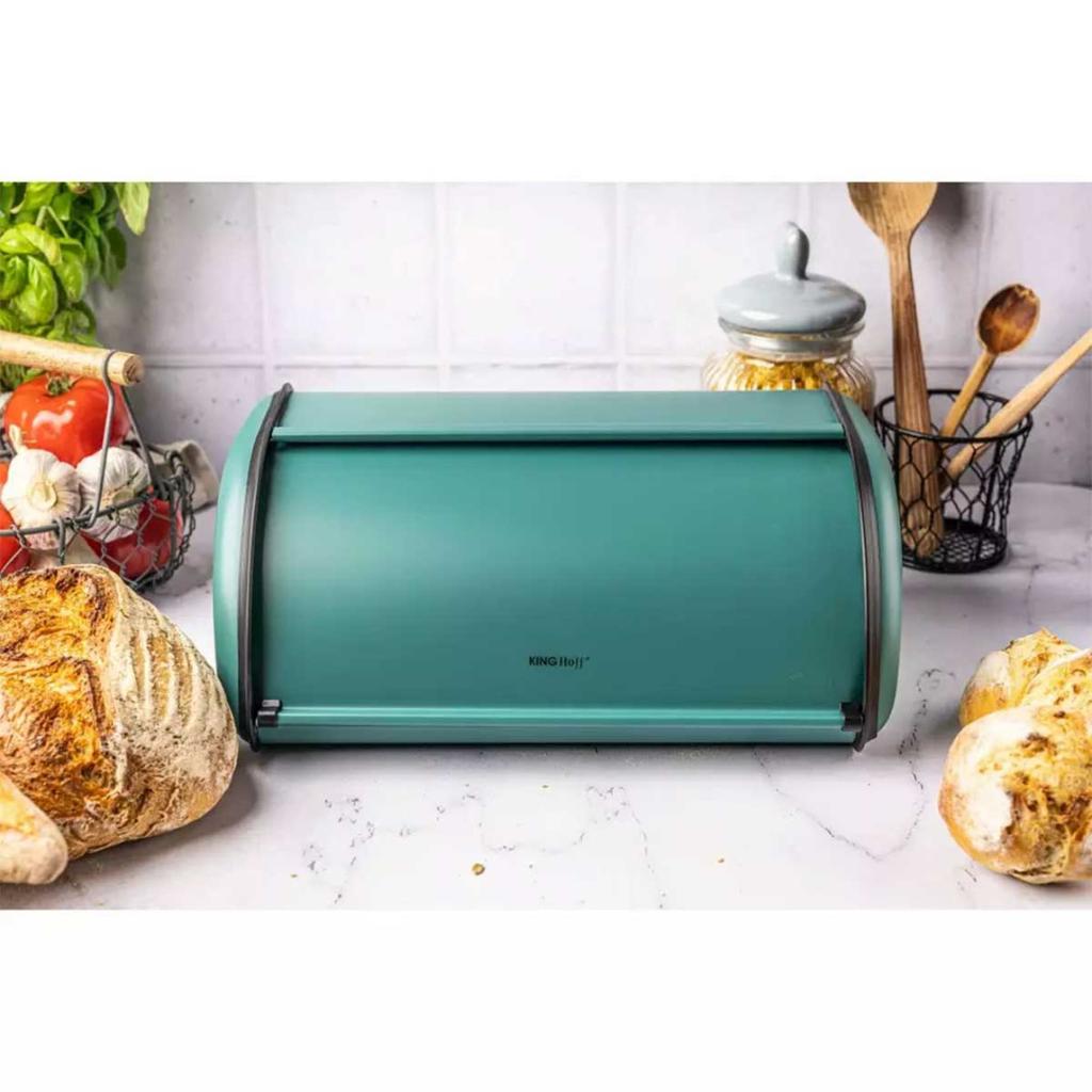 KINGHOFF KH-1867 Green Steel Bread Box