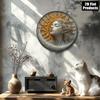 Retro Metal Tin Sign Art Circle 20x20cm Wall Decor for Living Room Bedroom