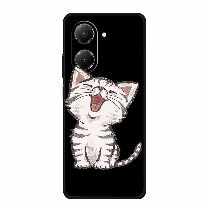 Black Silicone Case For Xiaomi Poco X7 Pro M7 4G Plus Case Cartoon Soft TPU Back Cover For Poco C71 Redmi A5 4G Phone Case C 71
