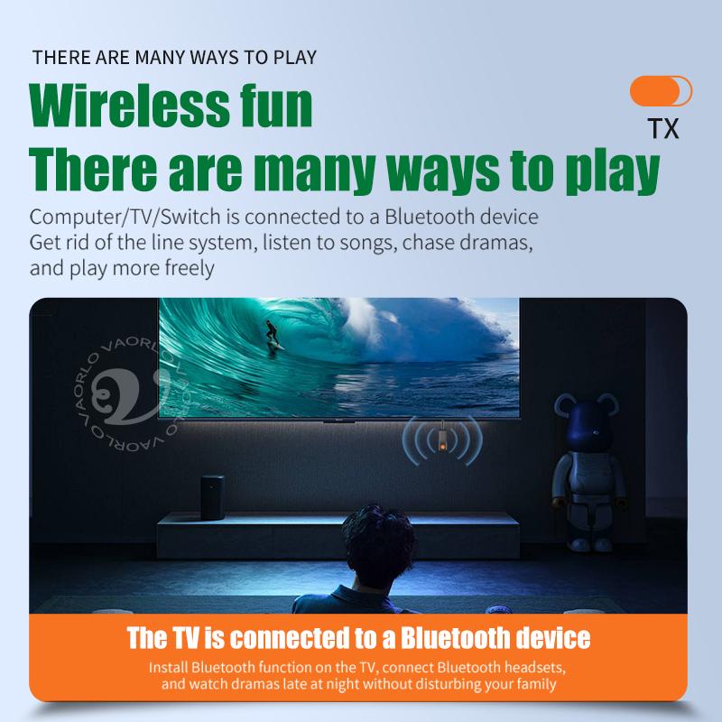 2 In 1 Bluetooth 5.4 Audio Transmitter Receiver 3.5mm AUX Jack Airplane Wireless Adapter Mic For TV Car Kit Speaker PC Headphone