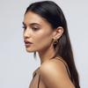 Youthway Threaded Gold  Patchwork Minimalist Stainless Steel  Earring Women Color Charm Trendy Fashion Temperament Jewelry