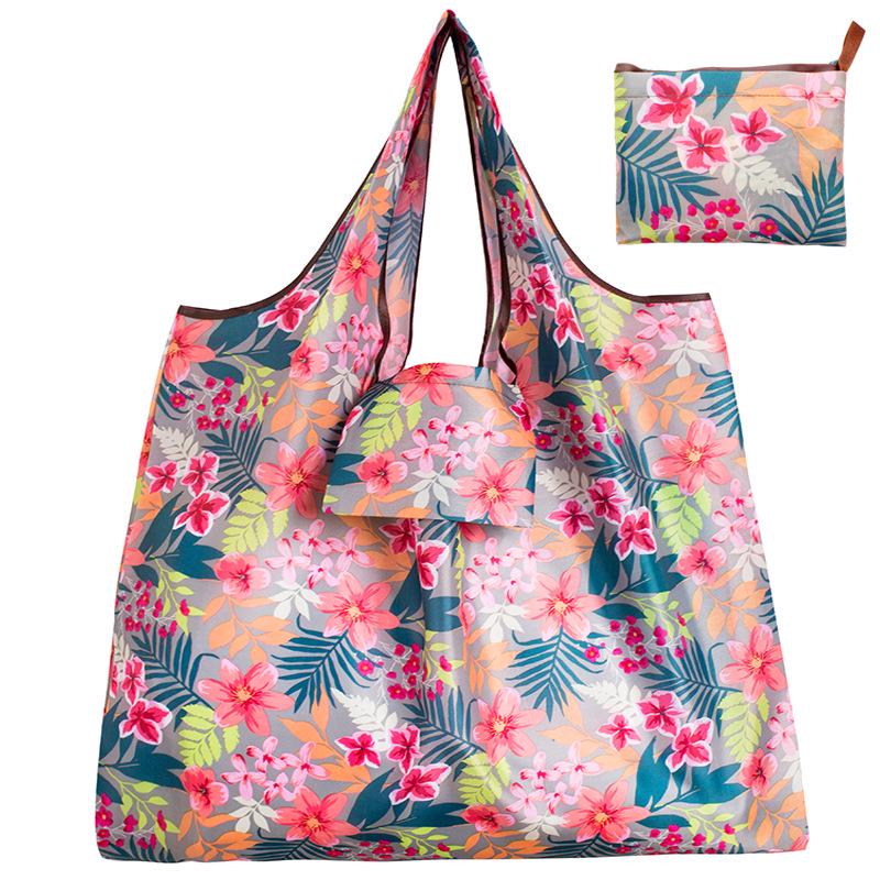 Large 210D Oxford Cloth Folding Tote - Portable, Durable Shopping & Storage Bag