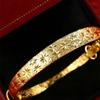 Female 24K Jewelry Gift Cuff Bracelet Women Bracelets Adjustable Bangle Dubai Bangle Bracelet