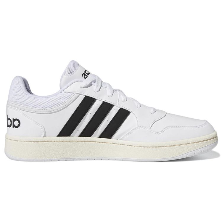 adidas Hoops 3.0 Low White Black Men Sneakers Cloud-White Core-Black Chalk-White GY5434