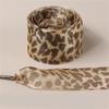 1 Pair Leopard Print Sheer Gauze Shoe Laces for Women Casual Shoes Sneakers 4CM Width Decorative Shoelaces Shoestrings
