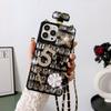 Crossbody Rhinestone Parfémy Tvar Pouzdro pro Samsung S23 S22 S21 S20 Ultra S10 Plus Pearl Flowers Kryt pro iphone 15 14 13 12 11 X XR XS Max