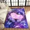 1PC Custom Name Unicorn Dreams Flowers Theme Floor Mat Ideal for Living Room, Game Rooms, Office, Bedroom,Floor Mat Playful Design