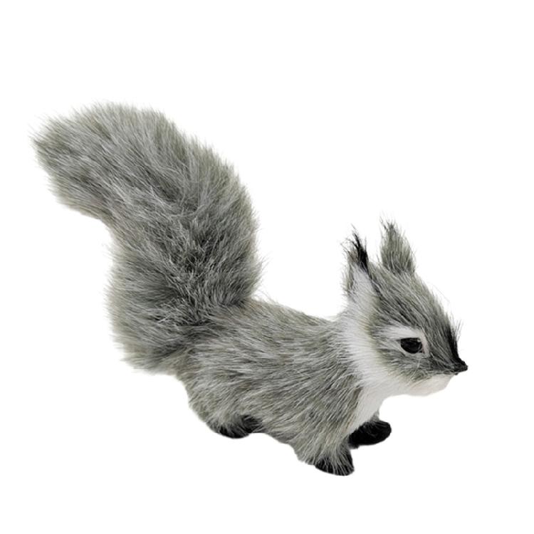 Simulated Squirrels Statue Stuffed Animals Plush Figure for DIY Crafts Displays