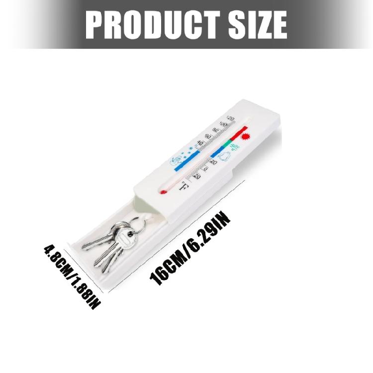 Practical Hide Key Box Craft Of Sturdy Plastic With Thermometers Appearance For Safety