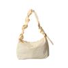 Retro temperament fairy pleated armpit bag 2025 Korean simple versatile bag single shoulder crossbody nylon cloth small square bag
