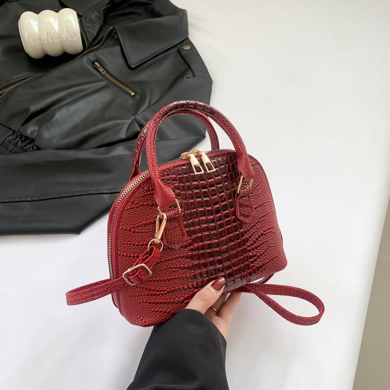 Trendy Street Style Pu Crossbody Bag For Women 2024 Vintage Shell Purse