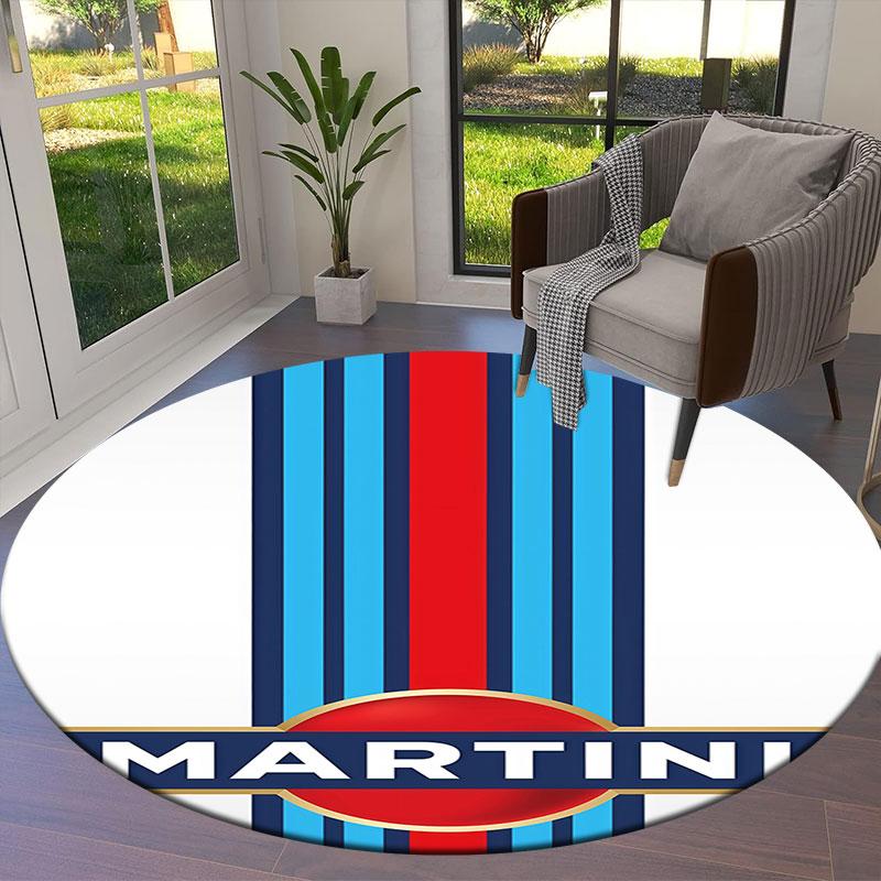 Martini Racing Round Area Rug,Carpet Rug for Living Room Bedroom Sofa Playroom Decor,Non-slip Floor Mat