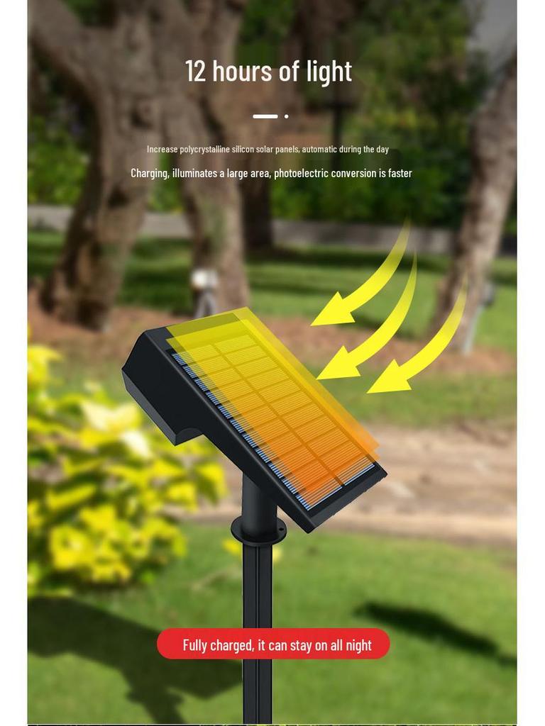 Solar LED Garden Spotlight for Outdoor Courtyards and Villas