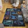 Steampunk Airship Gallery Pattern Rug Floor Mat for Living Room or Bedroom Soft and Comfortable Carpet a Gift for Birthday and Holiday.