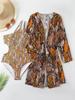 2025 Retro Long Sleeve One-Piece Bikini Cover-up for Women
