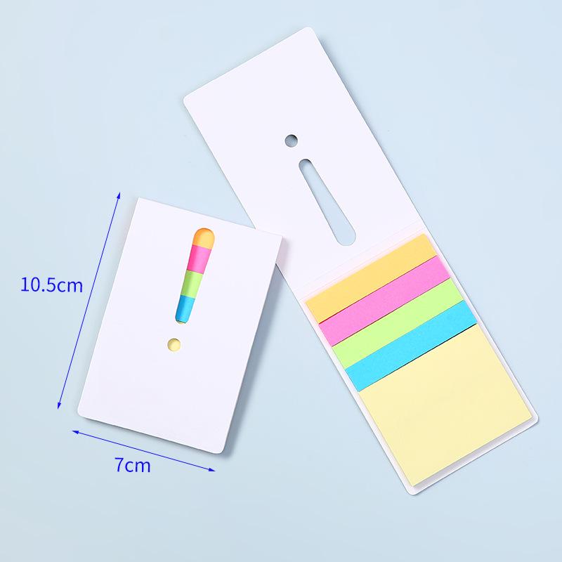 Multi-Color Sticky Notes: Easy-Tear, Strong Adhesion, Compact & Portable белый