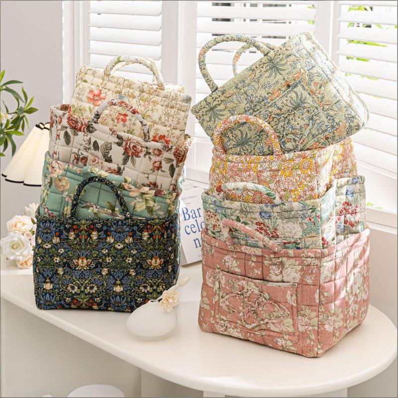 Korean-style Country Home Fabric Storage Basket, Portable Underwear And Sundries Organizing Box, Storage Basket