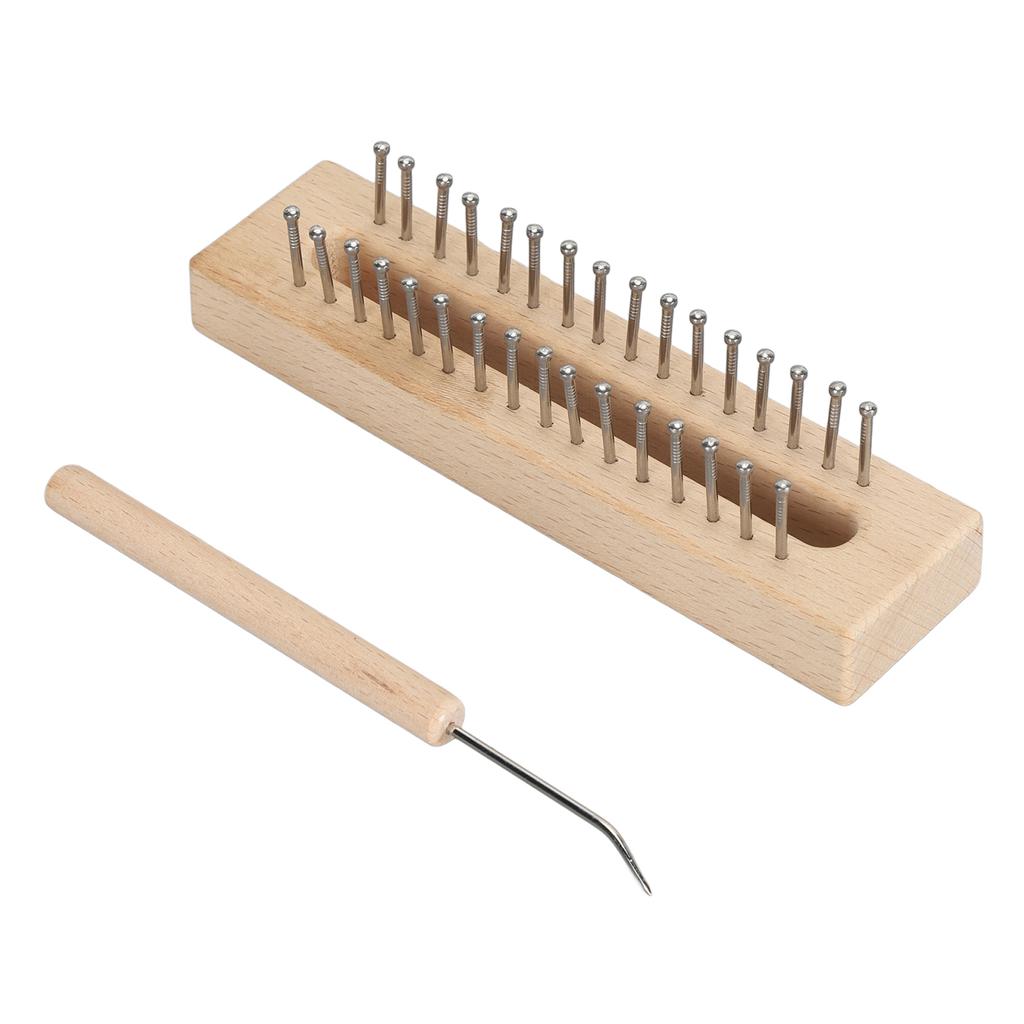 Război de tricotat din lemn cu cârlig pentru război de tricotat Set război de tricotat din lemn pentru eșarfă șosetă pălărie șal tapiserie DIY